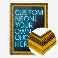 Custom Quote Neon Sign Print Blue