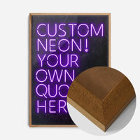 Custom Quote Neon Sign Print Purple