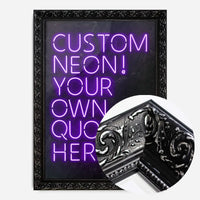 Custom Quote Neon Sign Print Purple