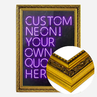 Custom Quote Neon Sign Print Purple