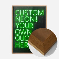 Custom Quote Neon Sign Print Green