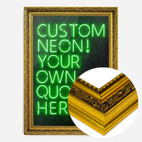 Custom Quote Neon Sign Print Green