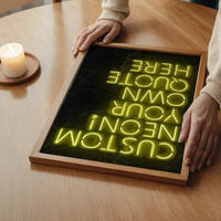 Custom Quote Neon Sign Print Yellow