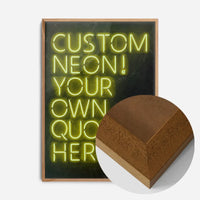 Custom Quote Neon Sign Print Yellow