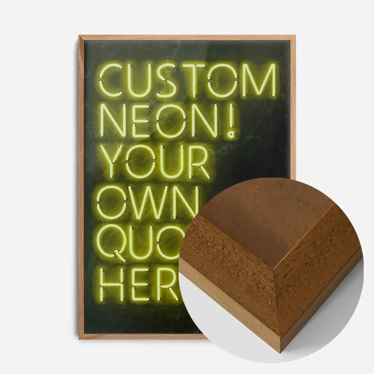 Custom Quote Neon Sign Print Yellow