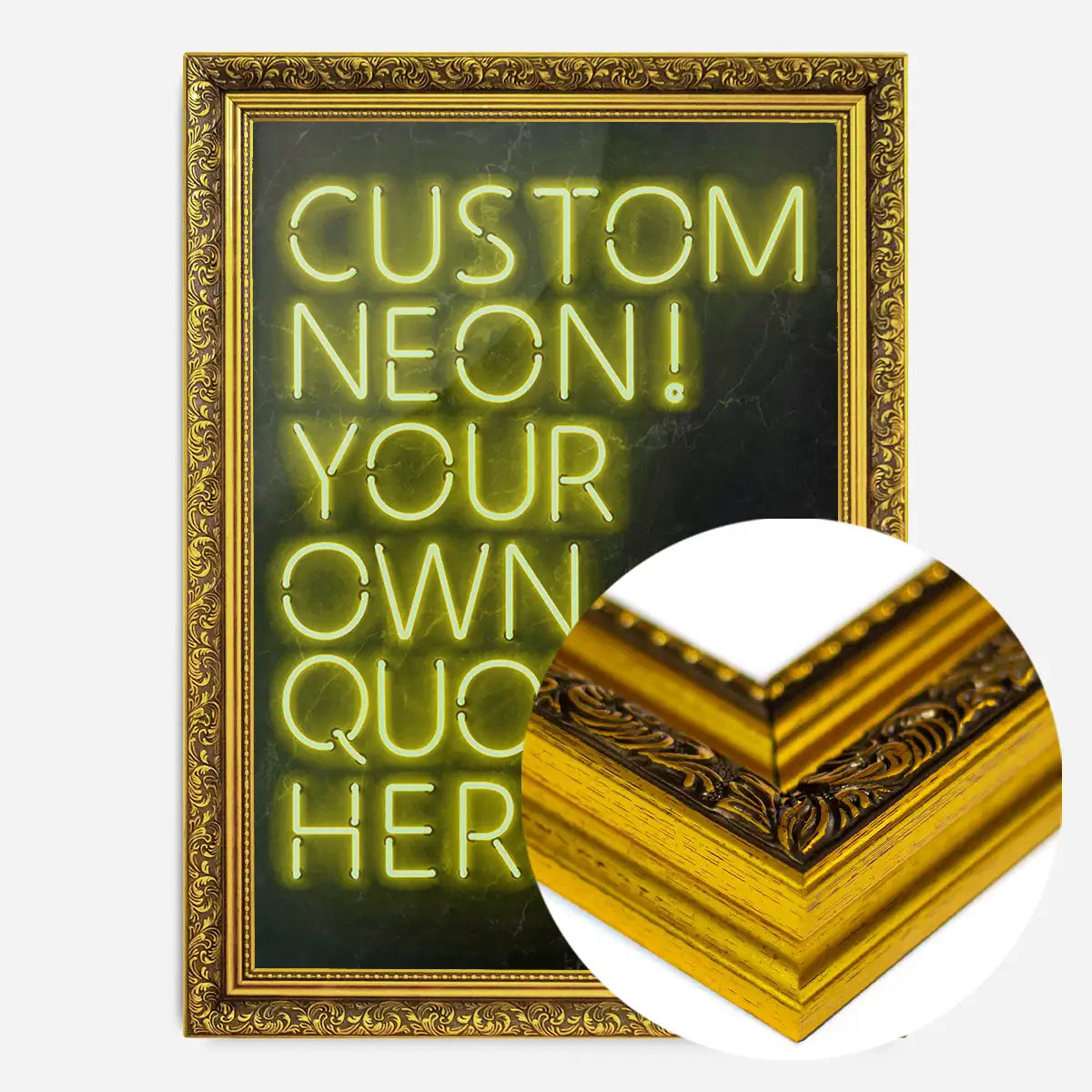 Custom Quote Neon Sign Print Yellow