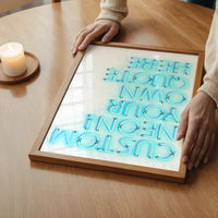 Custom Quote Straight Neon Print Blue