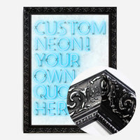 Custom Quote Straight Neon Print Blue