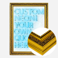 Custom Quote Straight Neon Print Blue