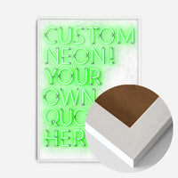 Custom Quote Straight Neon Print Green