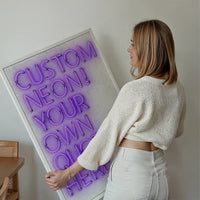 Custom Quote Straight Neon Print Purple