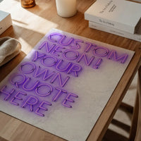 Custom Quote Straight Neon Print Purple