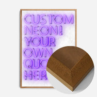 Custom Quote Straight Neon Print Purple