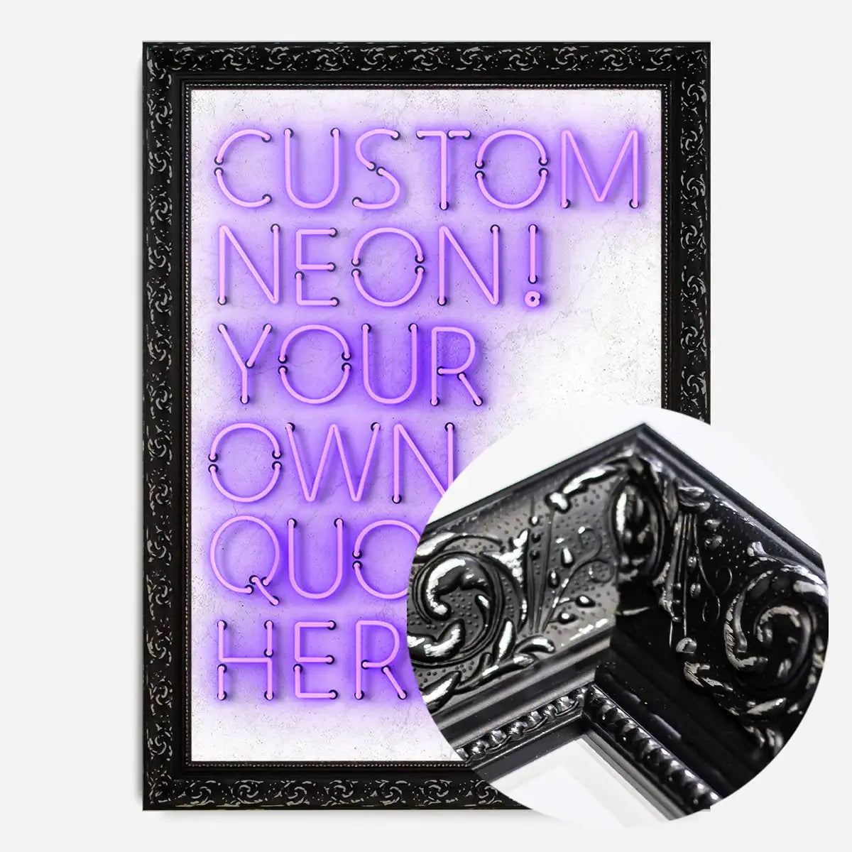 Custom Quote Straight Neon Print Purple