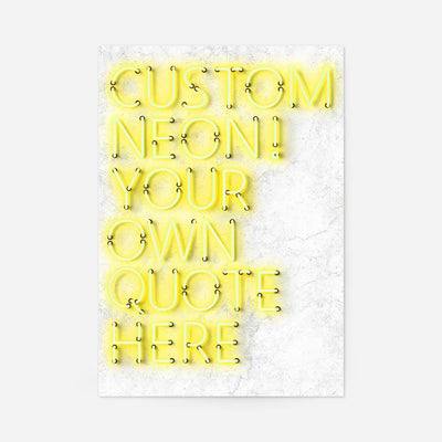 Custom Quote Straight Neon Print Yellow
