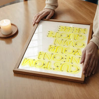 Custom Quote Straight Neon Print Yellow