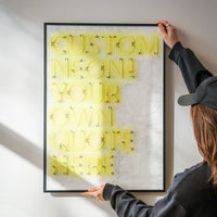 Custom Quote Straight Neon Print Yellow