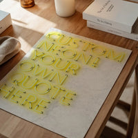 Custom Quote Straight Neon Print Yellow