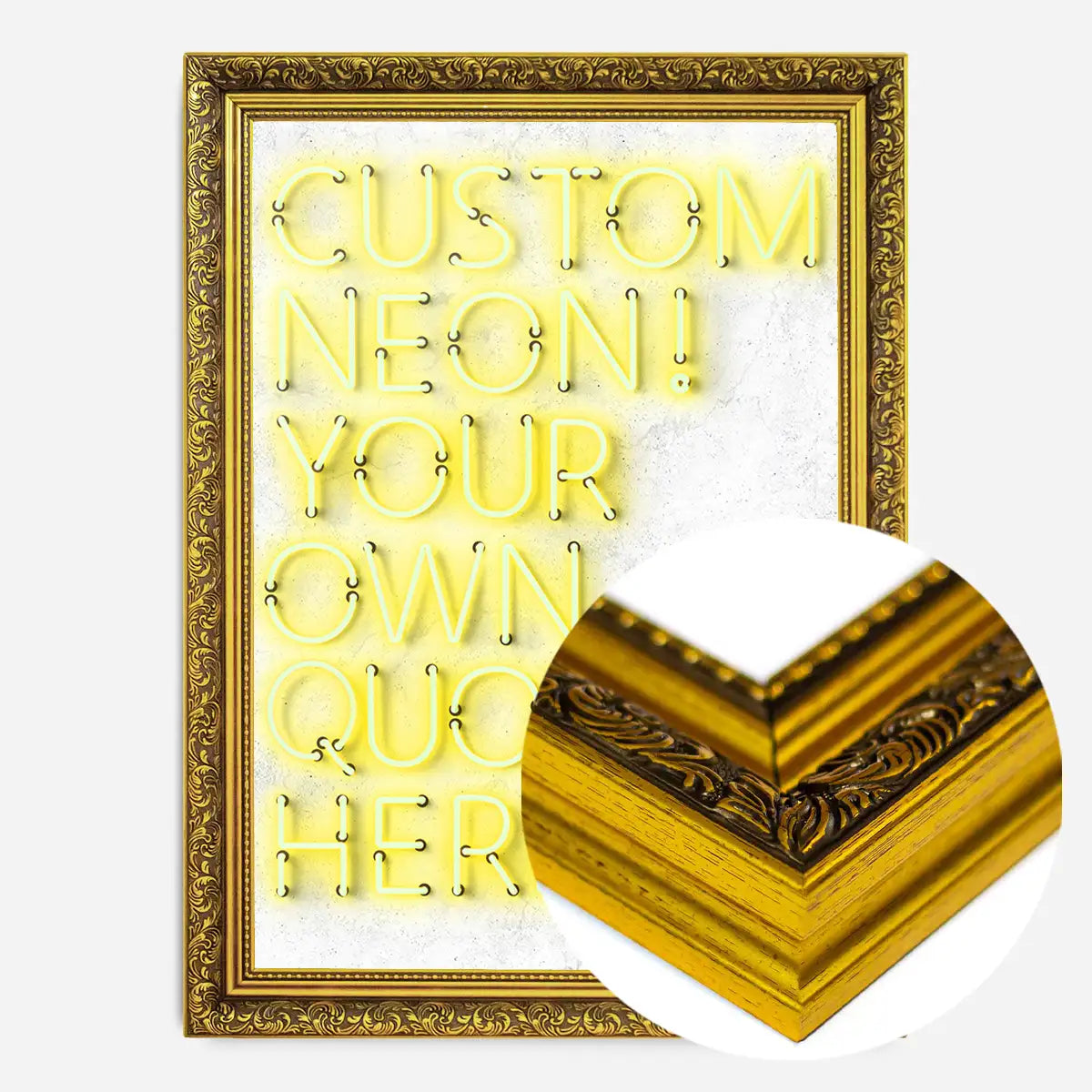 Custom Quote Straight Neon Print Yellow