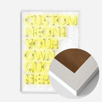 Custom Quote Straight Neon Print Yellow