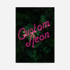 Custom Script Neon Sign Leaves Print