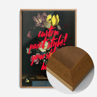 Custom Quote Paint Brush Flowers Print