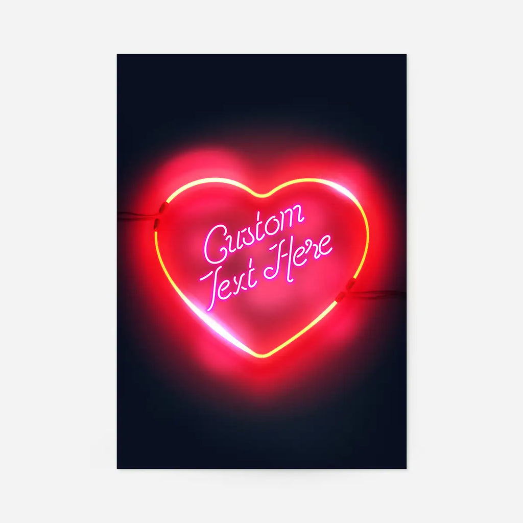 Custom Neon Love Heart Sign