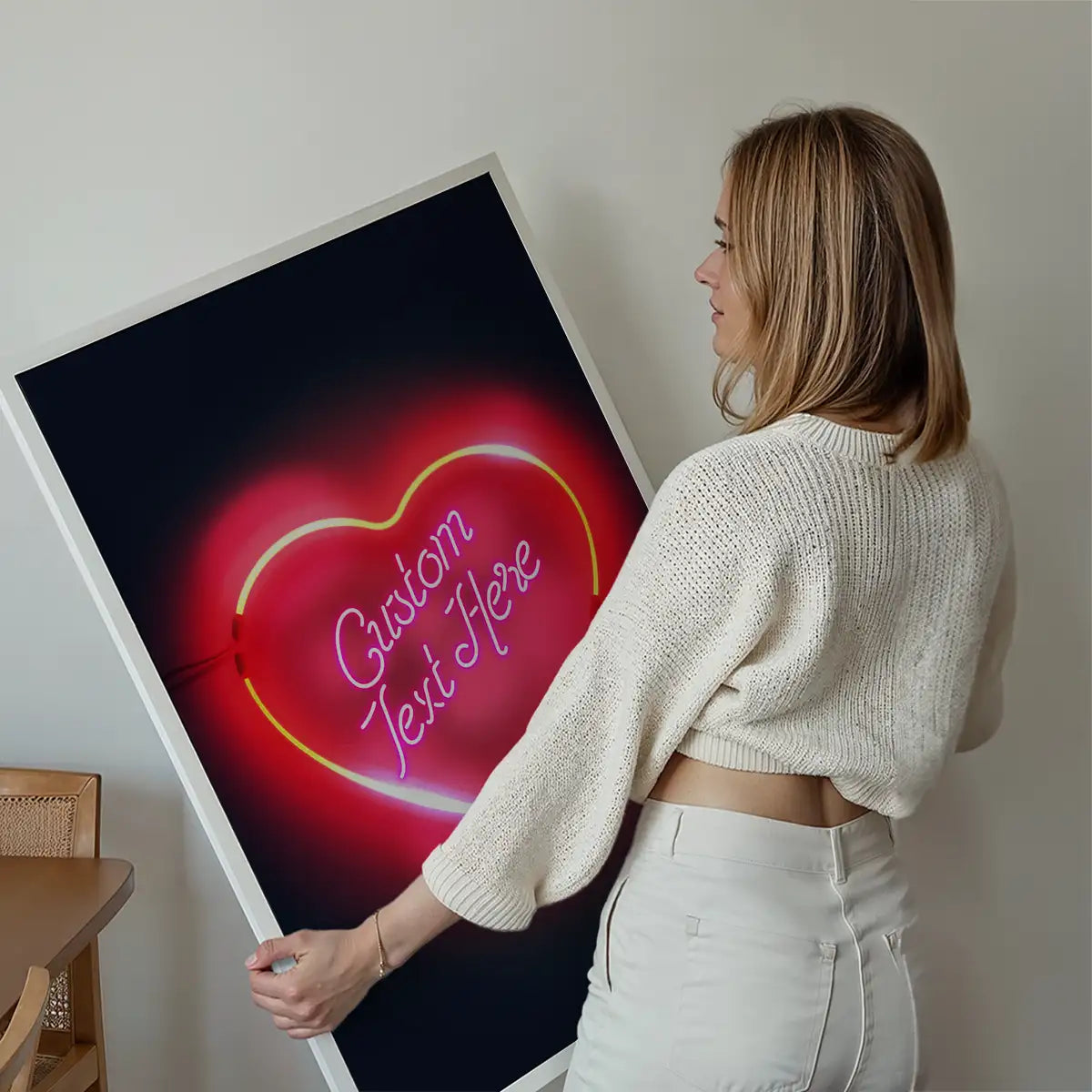 Custom Neon Love Heart Sign