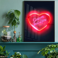 Custom Neon Love Heart Sign