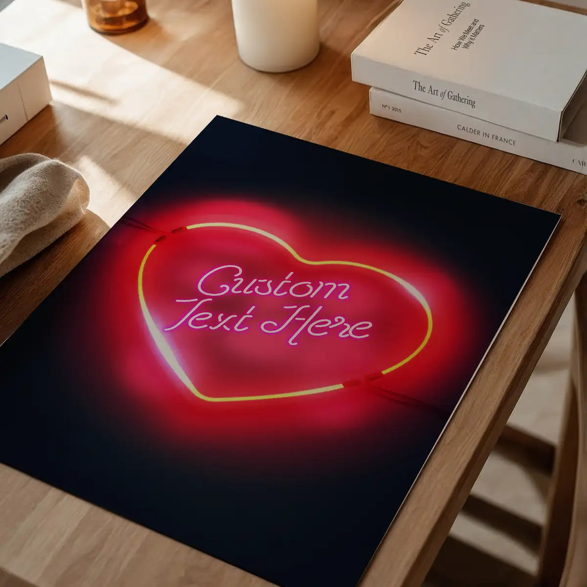 Custom Neon Love Heart Sign
