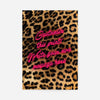 Custom Script Leopard Background Print