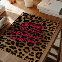 Custom Script Leopard Background Print