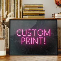 Custom Neon Sign Landscape Black Marble