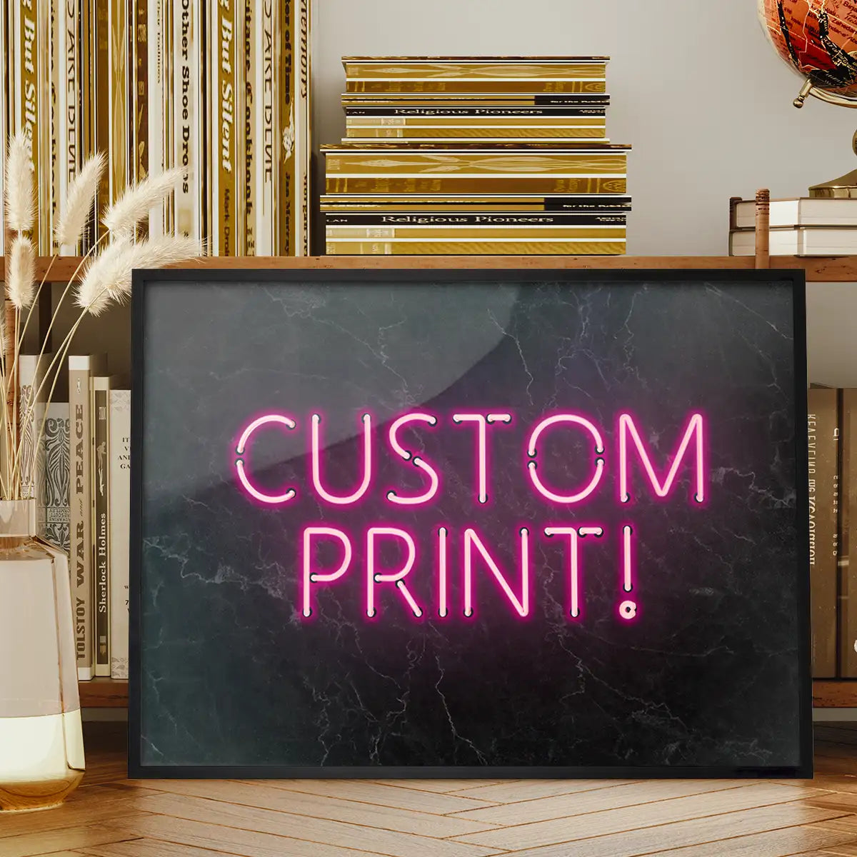 Custom Neon Sign Landscape Black Marble