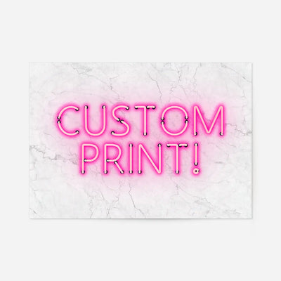 Custom Neon Sign Landscape White Marble