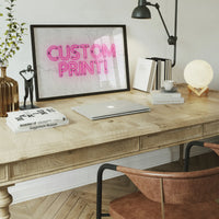 Custom Neon Sign Landscape White Marble