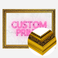 Custom Neon Sign Landscape White Marble