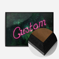 Custom Script Neon Sign Leaves Landscape Print