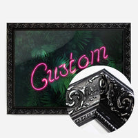 Custom Script Neon Sign Leaves Landscape Print