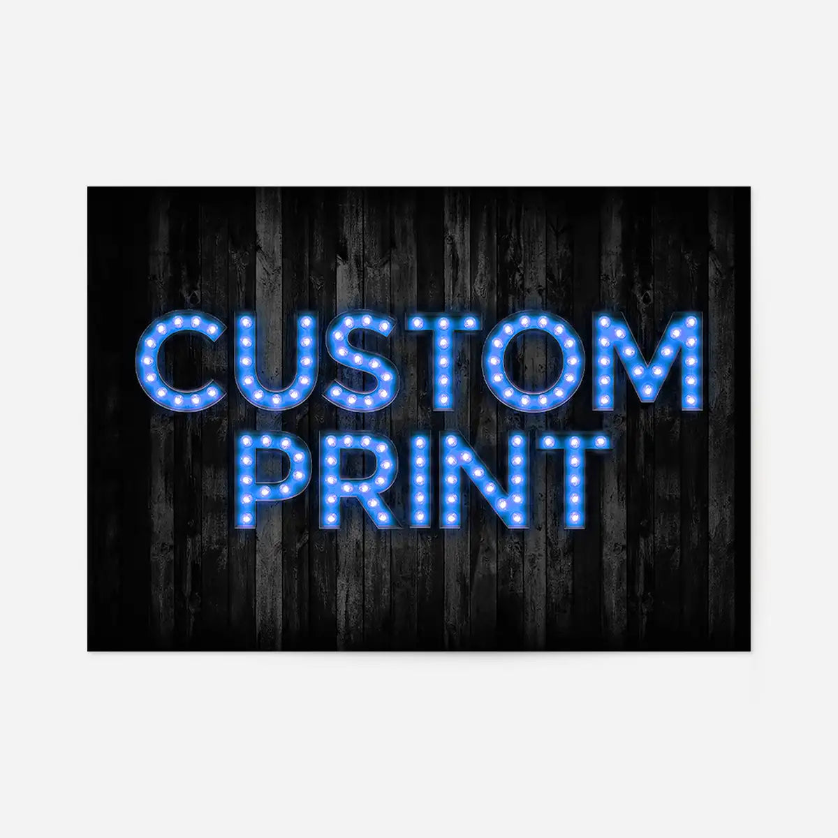 Custom Bulb Letters Blue Print