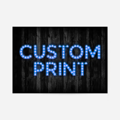 Custom Bulb Letters Blue Print