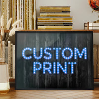 Custom Bulb Letters Blue Print