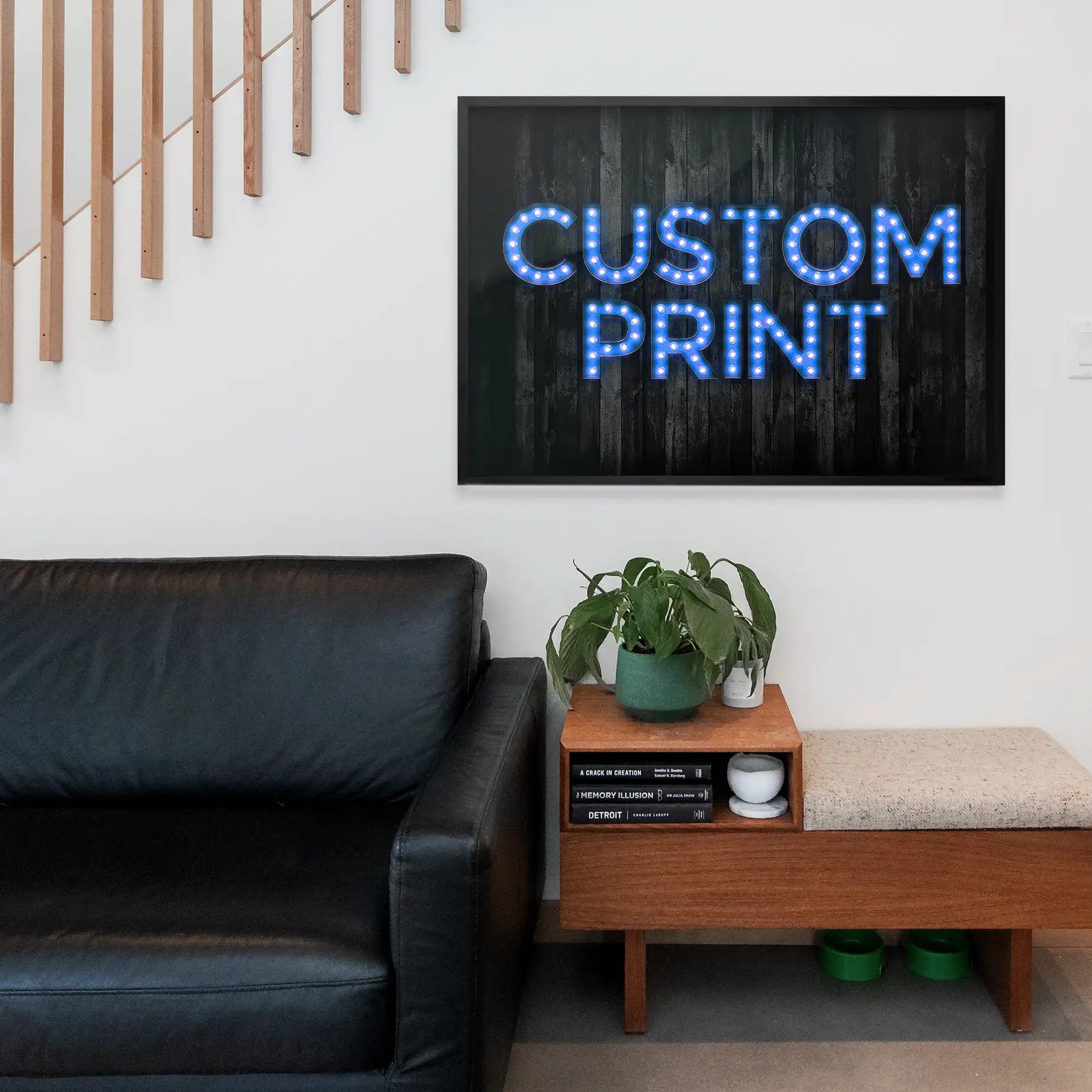Custom Bulb Letters Blue Print