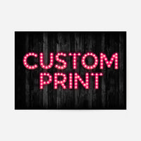 Custom Bulb Letters Pink Print