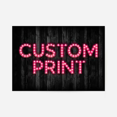 Custom Bulb Letters Pink Print