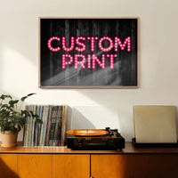 Custom Bulb Letters Pink Print