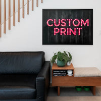 Custom Bulb Letters Pink Print