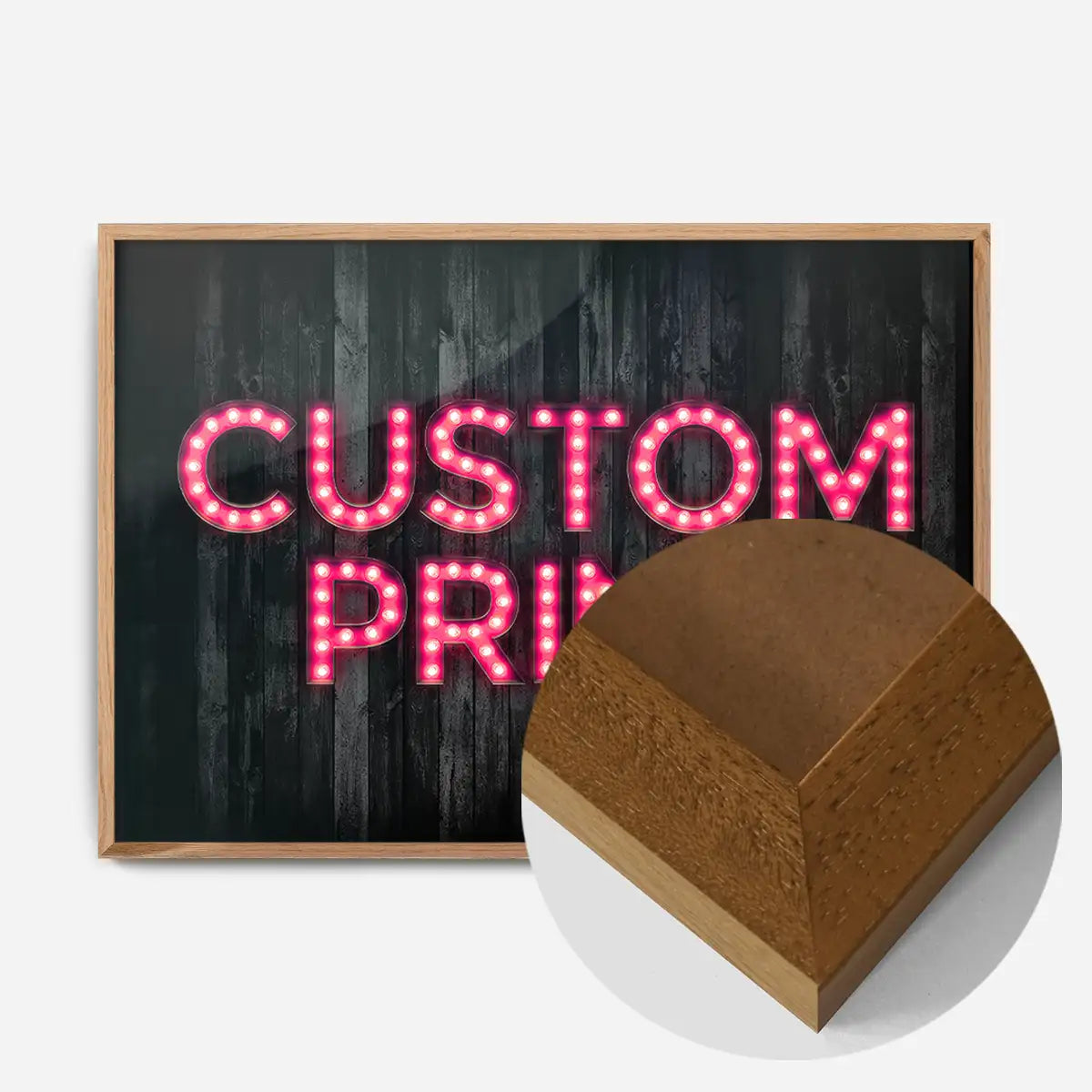 Custom Bulb Letters Pink Print