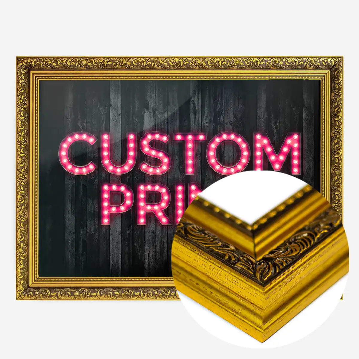 Custom Bulb Letters Pink Print