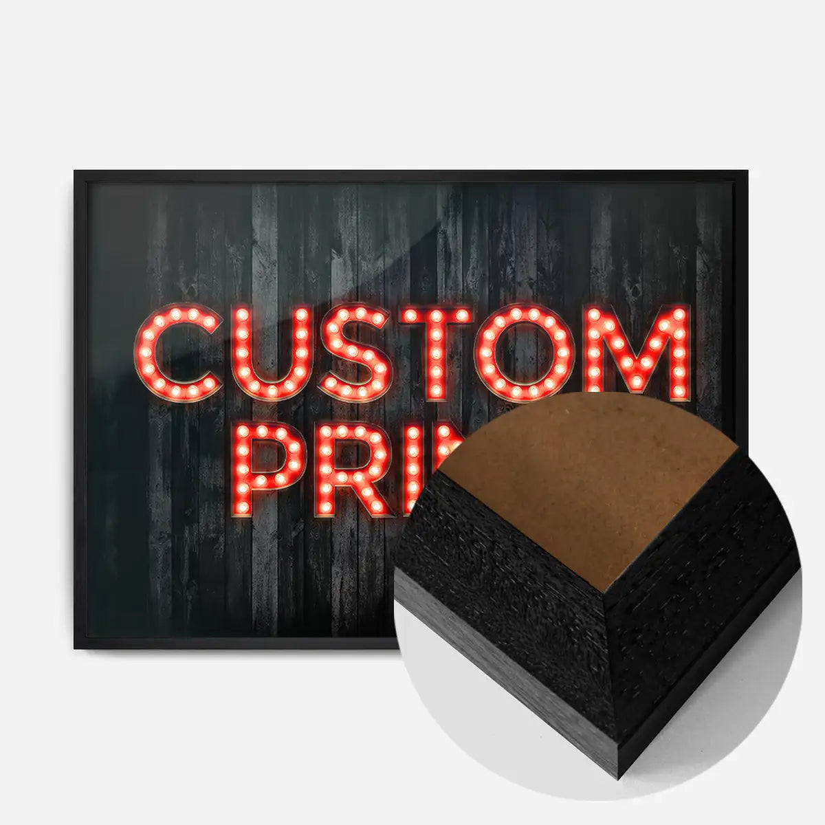 Custom Bulb Letters Red Print